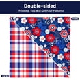 thumbnail image 6 of 4th of July Dog Bandana Reversible 2 Pack Small, Red White and Blue Floral Patriotic Dog Bandanas Set Adjustable Triangle Holiday Scarves for Memorial Day Small Medium Dogs, 6 of 6