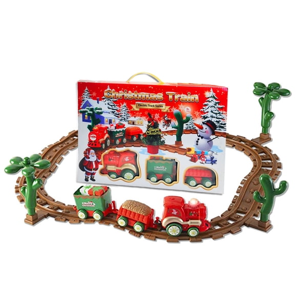 Jindong Electric Track Toy Train Road Train Building Music Children Racing Set Light Toys Gifts Christmas Electric Transportation Toys Education
