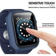 thumbnail image 4 of 12 Pack Case for Apple Watch SE 2 Series 6/5/4 40mm Tempered Glass Screen Protector, All Round Full Hard PC Cover Bumper for iWatch 40mm Accessories, 4 of 5