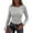 14# Light Gray, variant on Fshiont Compression Womens Long Sleeve Shirts Scoop Neck Ribbed Knit Slim Fitted Tops Casual Basic Tee 2026 Spring Fashion Clothes Light Gray L