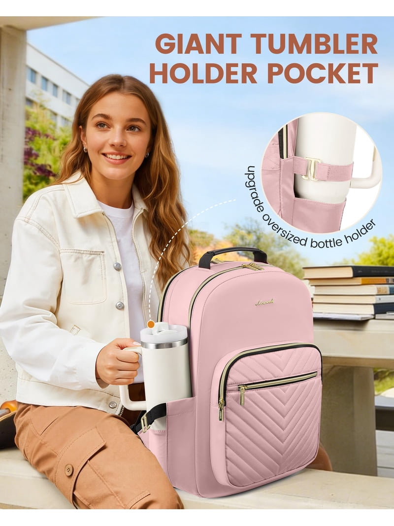 LOVEVOOK Laptop Backpack for Women with Giant Tumbler Holder  display picture 1