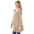 thumbnail image 3 of Woman Within Plus Size Lightweight Open Front Cardigan Sweater, 3 of 5