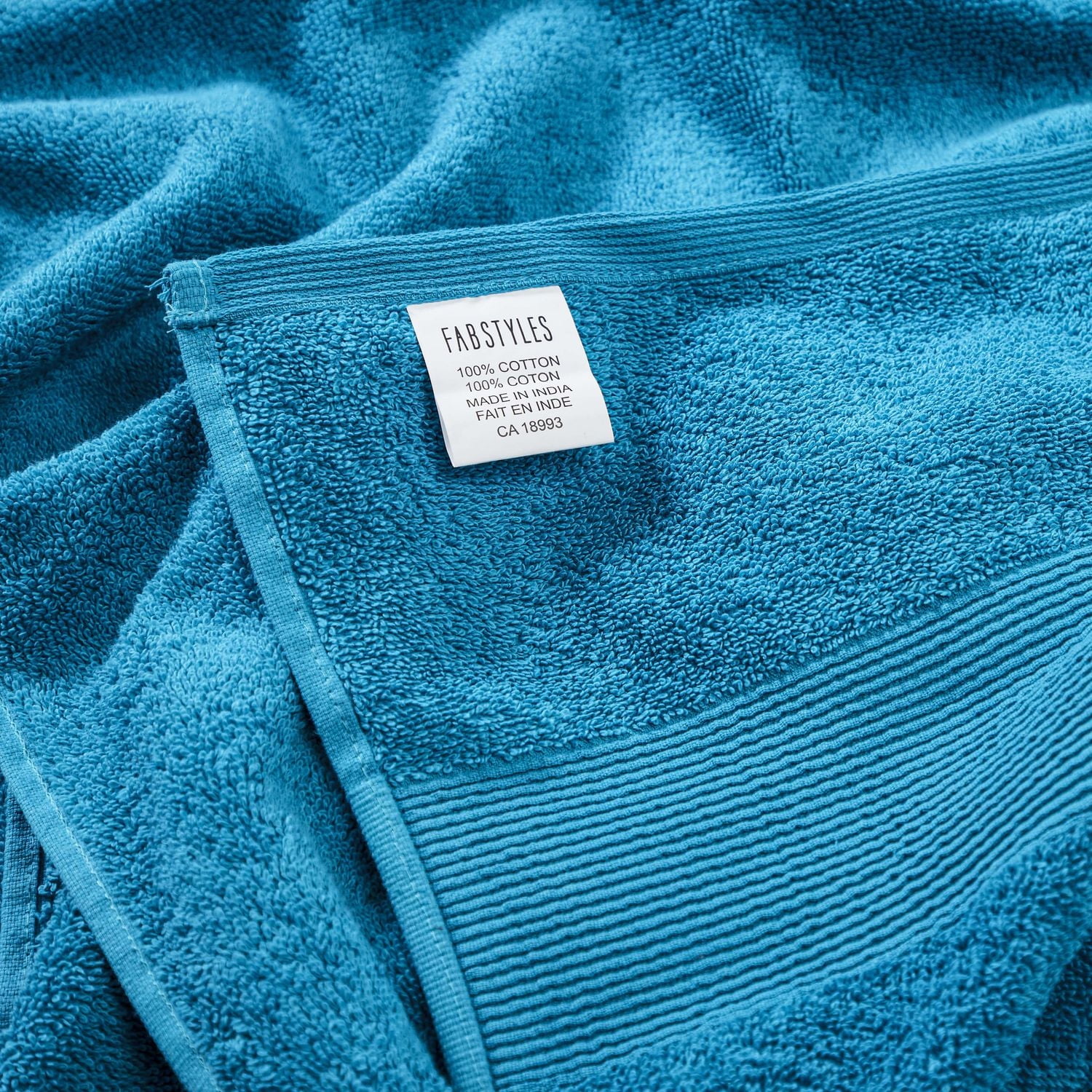 Fabstyles 8 Piece Towel Set, Plush and Absorbent Daily Use Towels, 2 Bath Towels, 2 Hand Towels and 4 Washcloth for Guest Room, Bathroom, Household Essentials