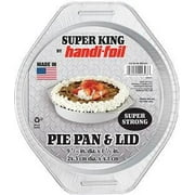 Handi-Foil Heavy Duty Aluminum Pie Pan with Handles & Plastic Lid, 2 Count, 9.56"x 1.6" Deep.