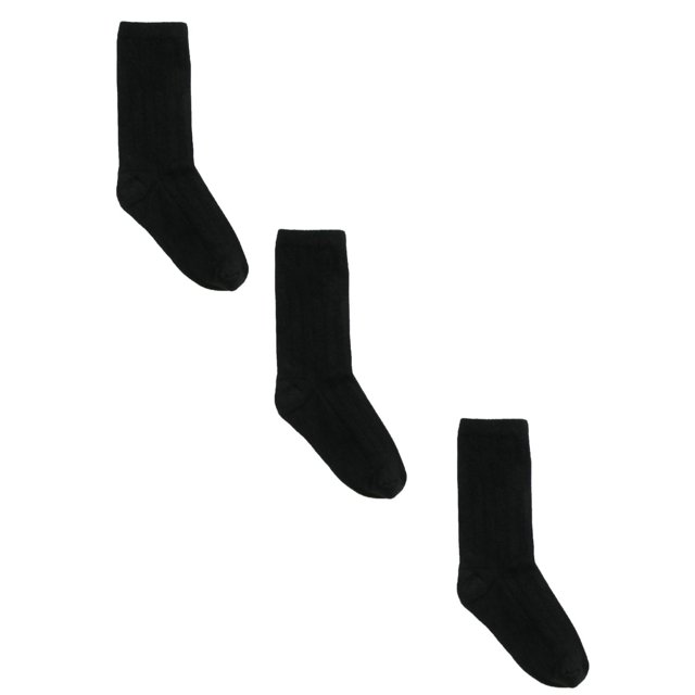 Jefferies Socks Kids' Cotton Ribbed Uniform School Crew Socks (Pack of 3)