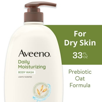Aveeno Daily Moisturizing Dry Skin Body Wash, Prebiotic Oat, 33 fl. oz