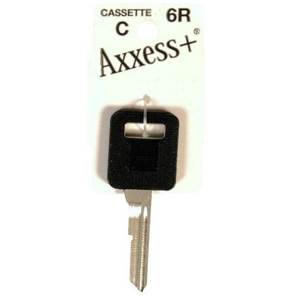 Hillman 87002 Axxess Brass Auto Key #6R, Rubberhead, Replacement Key, Nickel Finish