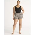 thumbnail image 2 of Joyspun Women's Woven Pajama Boxer Shorts, 3'' Inseam, Sizes XS-3X, 2 of 6