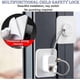 thumbnail image 3 of 4Pcs Child Window Safety,Kids Fridge Lock,Kids Refrigerator Door Lock Cabinet Window with 8 Keys,Fridge Safety 50*60mm, 3 of 5