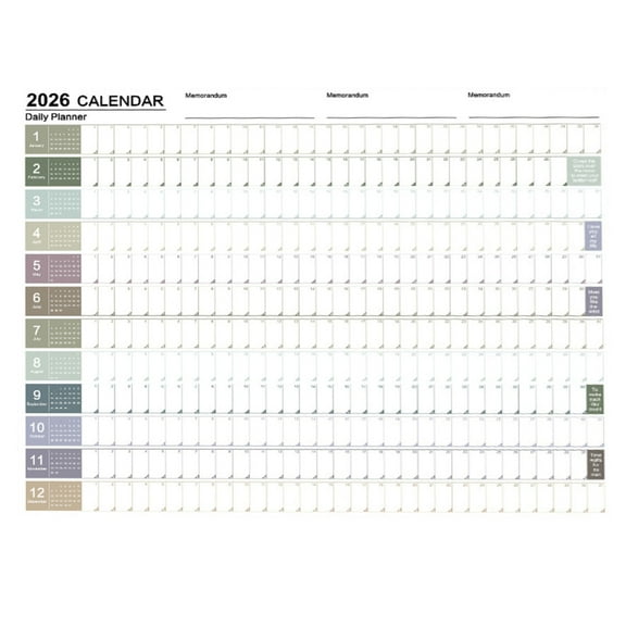 2026 Yearly Wall Calendar - Wall Calendar 2026, Jan. 2026 - Dec. 2026, Yearly Calendar for Wall 2026