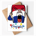 thumbnail image 1 of Paraguay Flag Facial Makeup Head Cap Wedding Cards Congratulations Greeting Envelopes, 1 of 3