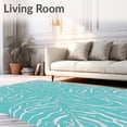 thumbnail image 2 of ODIKA 4x6 Machine Washable Non-Slip Area Rug, Wave Mosaic with Twisting Lattice Filigree Ultra Soft Rug, None, 597826, 2 of 7