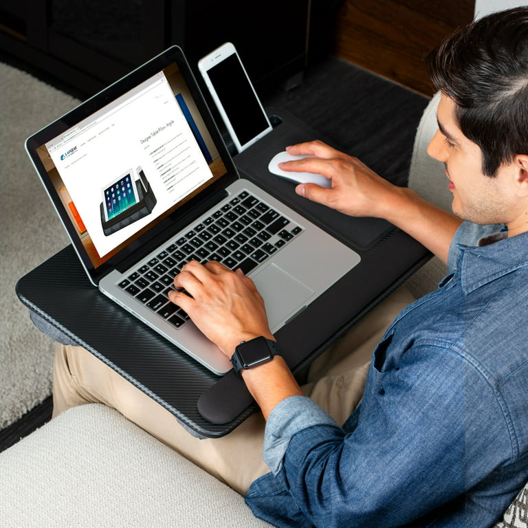 LapGear Home Office Pro Lap Desk with Wrist Rest, Mouse Pad and Phone  Holder, 21.1" x 14", Multiple Colors - Walmart.com