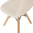 thumbnail image 6 of Emma + Oliver Children's Off-White Faux Faux Shearling Accent Chair with Beechwood Legs for Bedroom, Play Room and More, 6 of 10