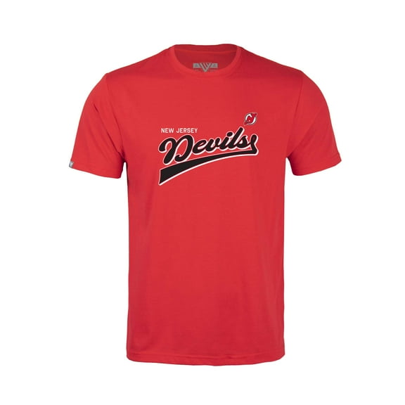 Youth Levelwear Red New Jersey Devils Little Richmond Retro Script T-Shirt