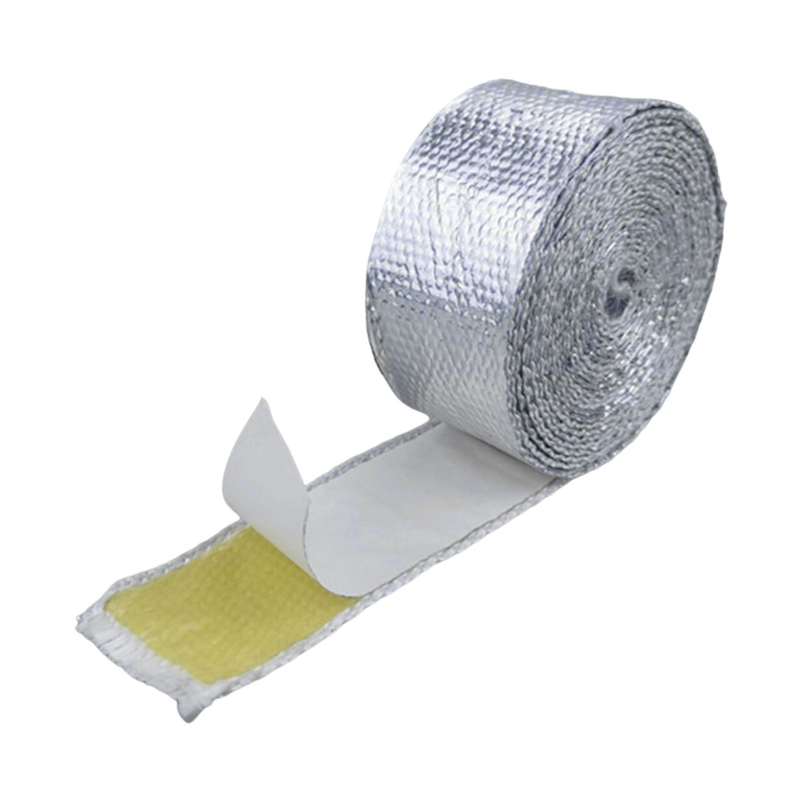 Miulika Fiberglass Aluminum Foil Tape High Temp Heavy Duty Multipurpose Sturdy Thermal Insulation Adhesion for Furnace Repair Ducting 1.5mmx50mmx5m