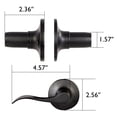 thumbnail image 5 of Design House Stratford Left-Hand Non-Turning One-Sided Dummy Door Lever, Matte Black, 5 of 7