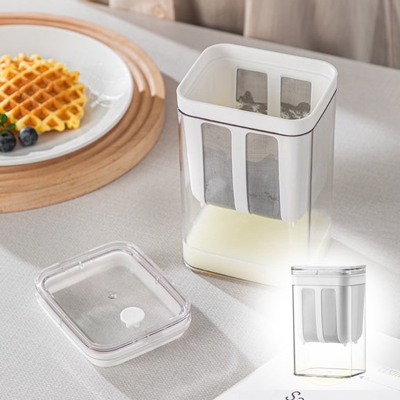 Yogurt Cheese Maker, Stainless Steel Yogurt Strainer with Transparent Lid, 1100ml Capacity for Homemade Greek Yogurt, Labneh, and Cream Cheese