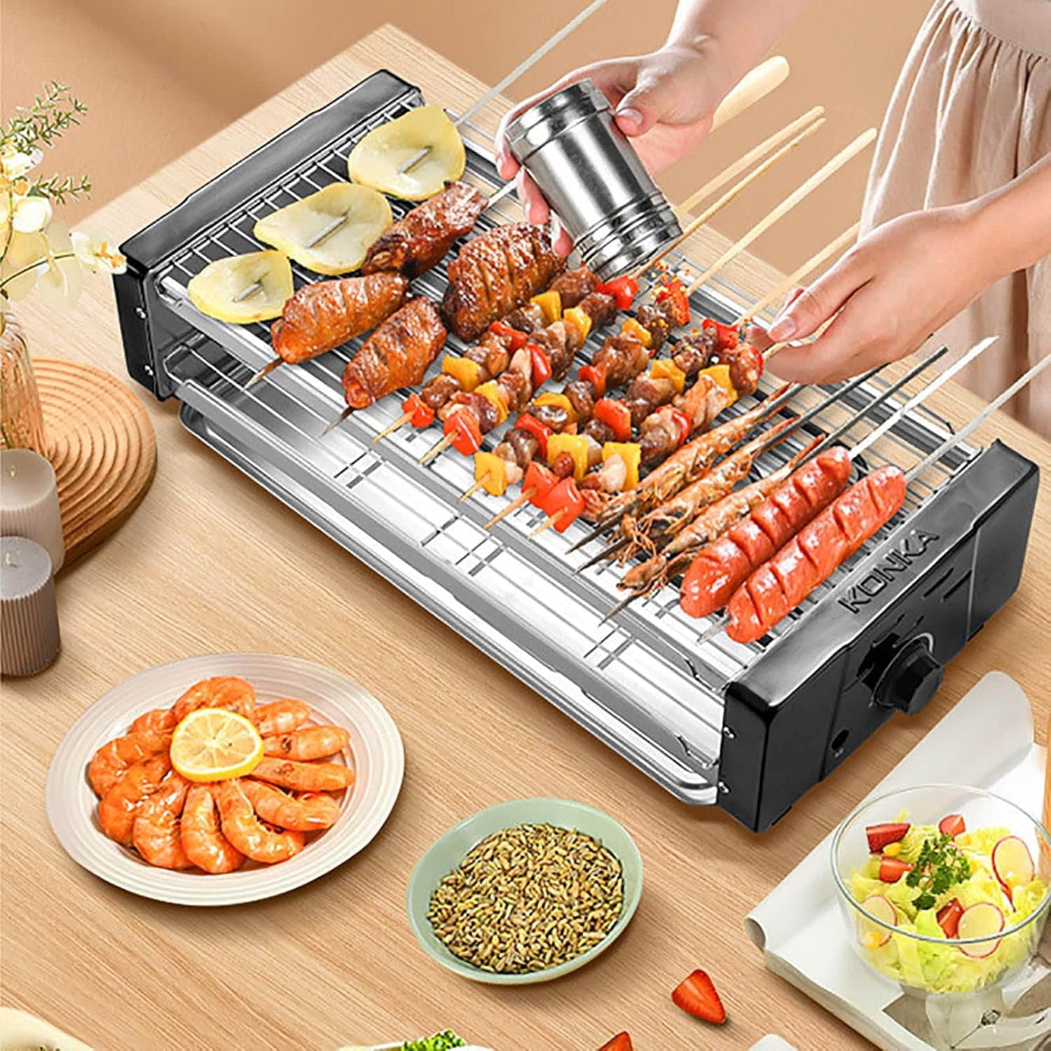 Double Grill Sizzle Griddle As Seen On Tv Ninja Sizzle Indoor