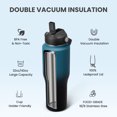 thumbnail image 5 of JUSTLET 32oz Insulated Stainless Steel Water Bottle with 2 Lids, Leak-Proof & Fit Cup Holder, Indigo Crush., 5 of 7