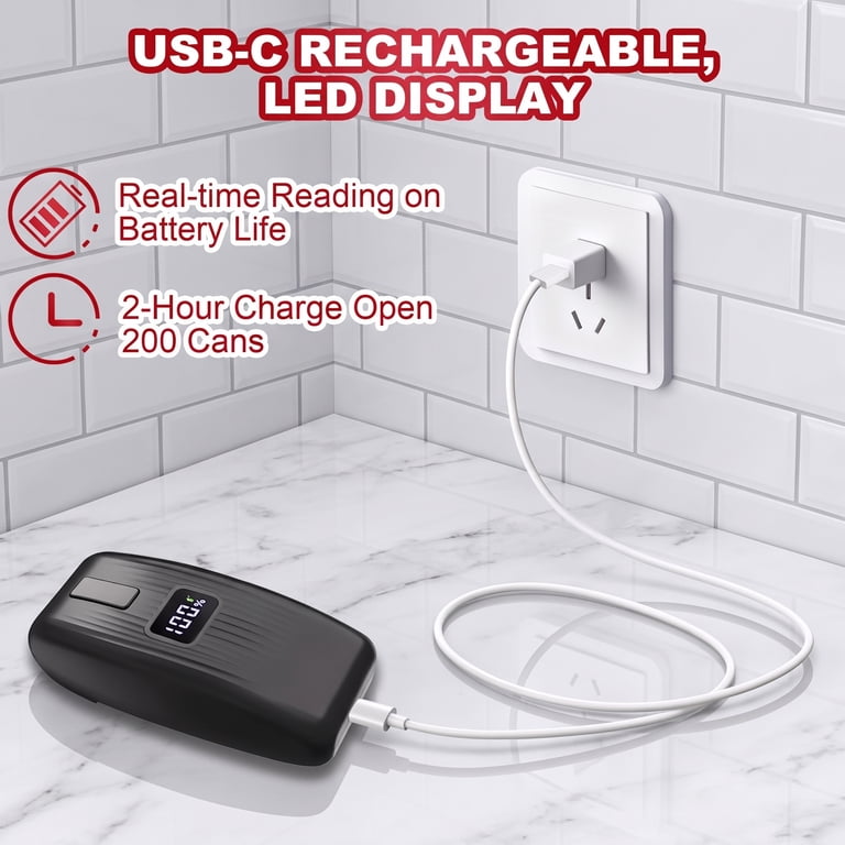 Suodoka Electric Can Opener USB Rechargeable With LED photo 3