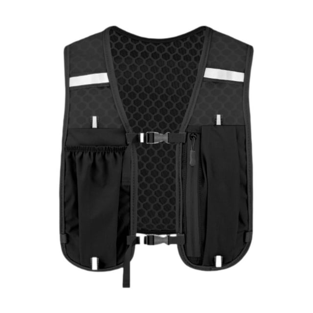 Chaleco de hidratación, mochila transpirable para corredores, chaleco para correr, mochila ligera para agua Negro
