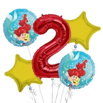 Ariel Balloon Bouquet 2nd Birthday 5 pcs - Party Supplies