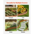 thumbnail image 6 of KFFKFF Metallic Garden Border, Set of 6, 40 x 8 inches, Durable & Pre-Oxidized Landscape Border, Flexible Outdoor Edging, Shark Spike, Ideal for Flower Bed, Yard, and Pathway Separation, 6 of 9