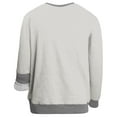 thumbnail image 2 of Thrilos Mens Sweatshirts Fleece Crewneck Long Sleeve Sweatshirt Color Block Midweight Pullover Shirts Work Tops, 2 of 7