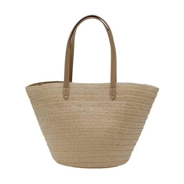 Bolsa Ocean Pacific para Mujer Tote con Asa Larga, Para Playa, con Forro y Lurex Beige