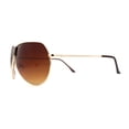 thumbnail image 4 of Mens Oversize Mobster Lion Shield Emblem Racer Pilots Sunglasses Gold Brown, 4 of 4