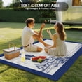 thumbnail image 4 of Lighthouse Outdoor Rug 3x5 Ft - Reversible Patio Rug Outdoor Camping Rugs, Ocean Seagull Vintage Navy Blue Coastal Boat Indoor Outdoor Area Rugs, Non-Slip Outdoor Carpet Runner for Deck/Porch, 4 of 7
