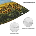 thumbnail image 3 of Pofeuu Blooming Sunflower Field Print Double-sided plush pillowcase Square Throw Pillow Covers Pillows Cover for Living Room Bedroom Sofa Couch Cushion Cover（No pillow core）-26"x26", 3 of 7