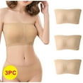 thumbnail image 2 of Darzheoy Strapless Bras for Women Stretch 3Pack Bra Plus Size Strapless Bra Comfort Wire Free Bra Bras for Women 46/C-DDD, 2 of 5