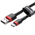thumbnail image 3 of Cable Reforzado Type C 1 metro Baseus Cafule Carga Rápida Negro, 3 of 3