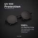 thumbnail image 2 of Gafas de sol KALIYADI redondas polarizadas de 47 mm con protección UV, 2 of 7