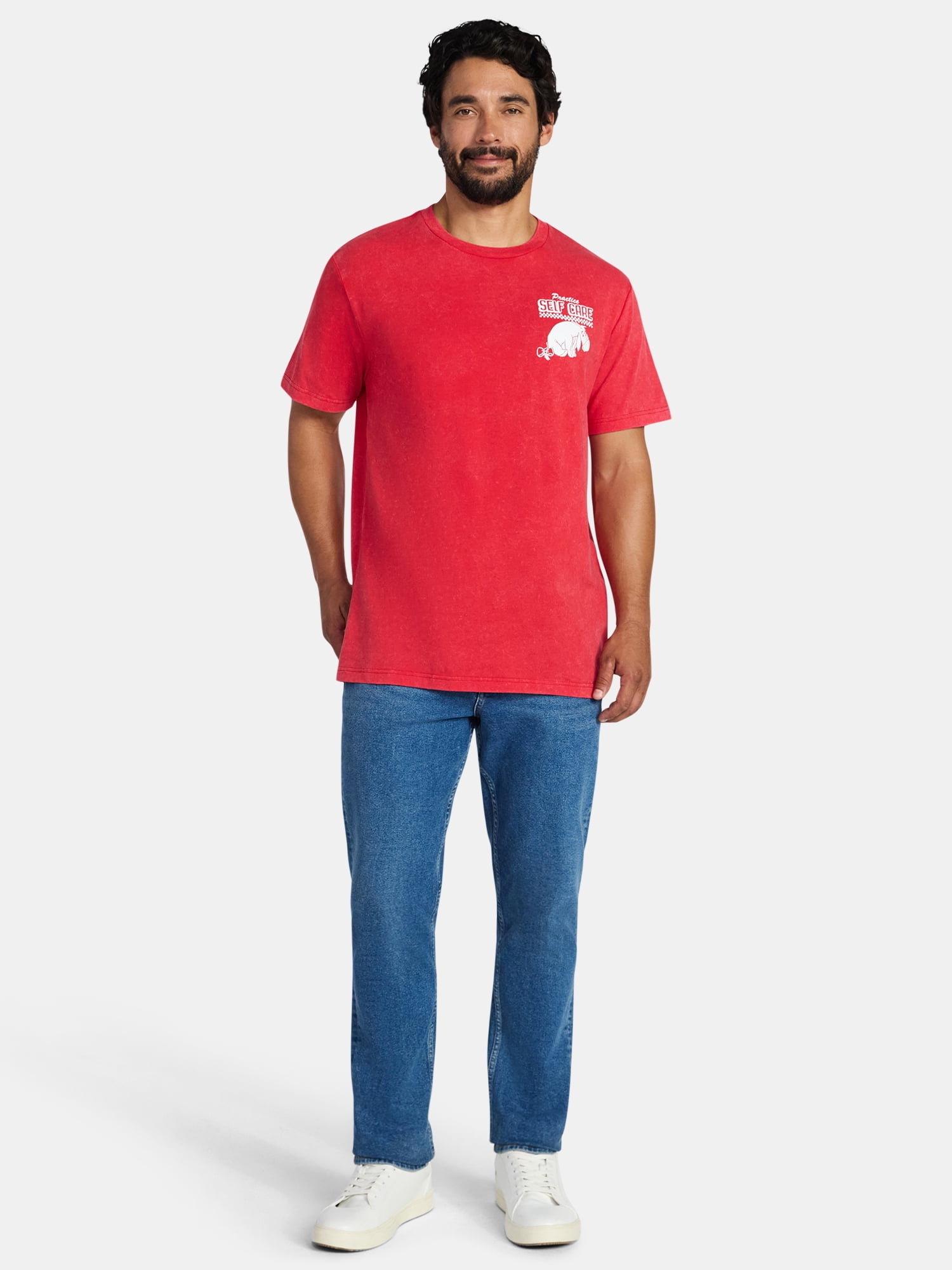 Winnie the Pooh, Men's & Big Men's Valentine's Day Graphic Tee, Eeyeore, Sizes XS-3XL