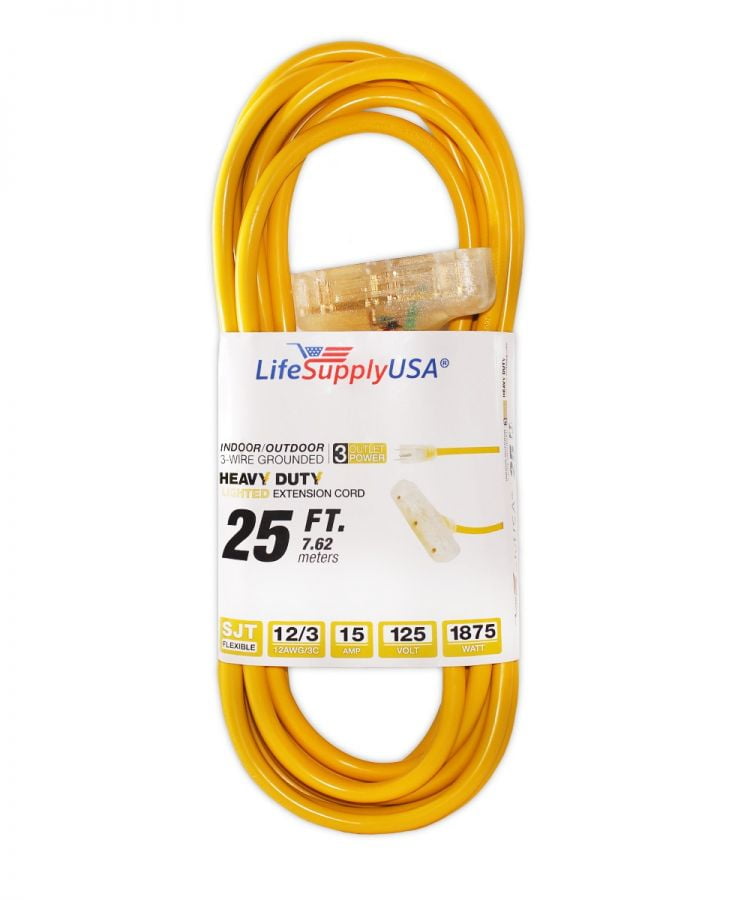 15 Amp Cci� 25890002 Vinyl Outdoor Extension Cord Yellow 100 Ft 