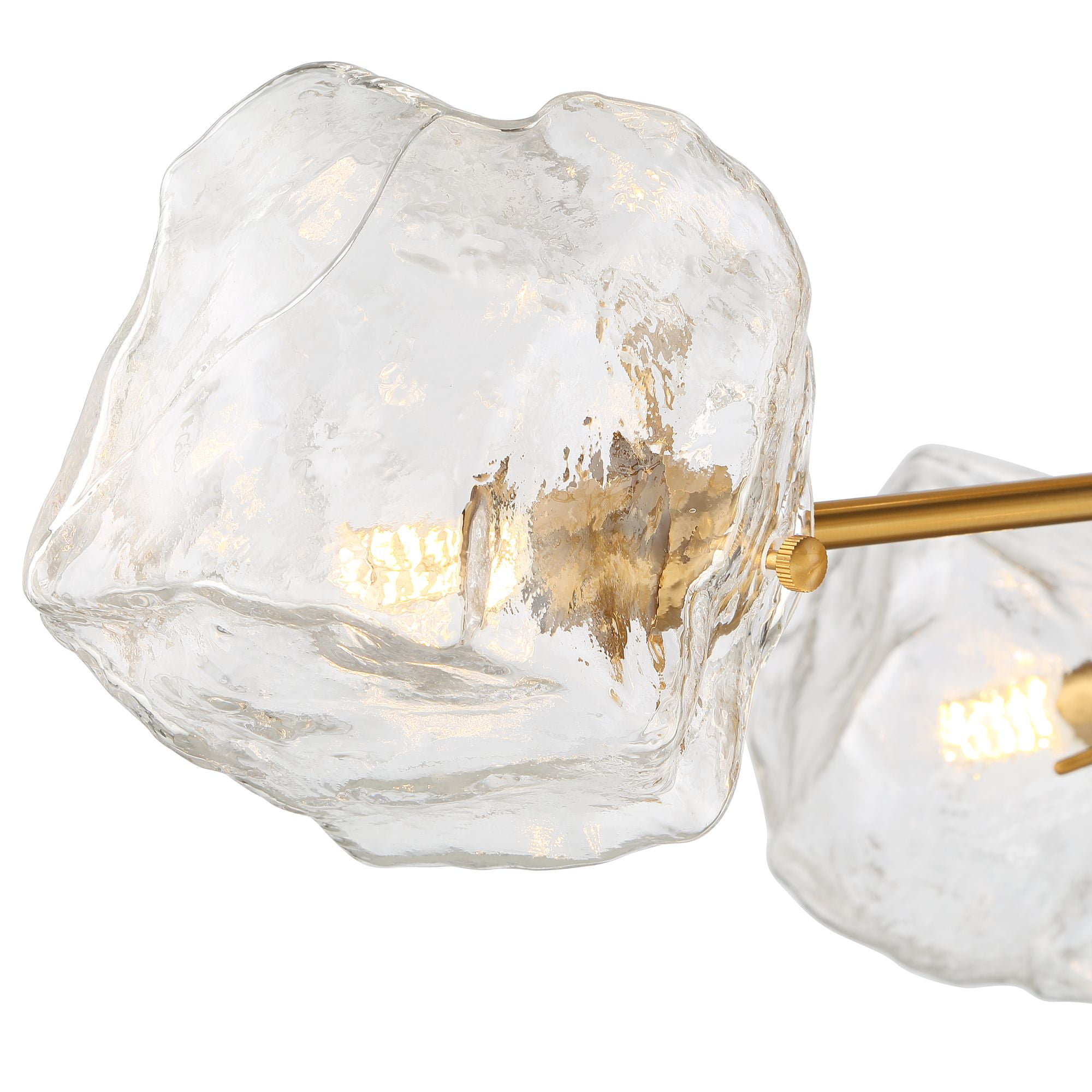 Stiffel Golden Bronze Large Sputnik Pendant Chandelier 36 1/2" Wide Modern LED Ice Glass 12-Light Fixture House Foyer
