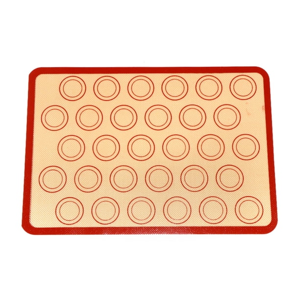 Tapete de silicona antiadherente para hornear con 30 anillos de 0,75 mm de grosor, resistente al calor, para horno y cocina.