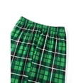 thumbnail image 5 of Christmas Family Pajamas Matching Set Santa Print Raglan Long Sleeve Tops and Plaid Pants Loungewear Soft Sleepwear, 5 of 7