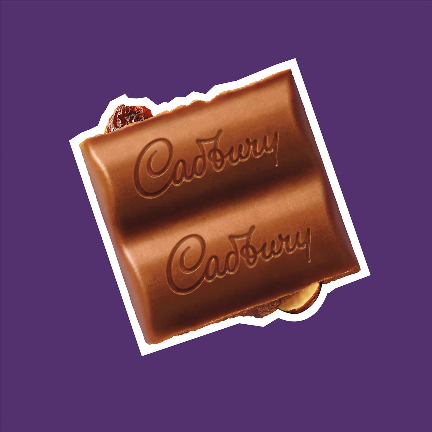 (2 pack) Cadbury Dairy Milk Fruit & Nut Milk Chocolate Candy, Bar 2.3 oz