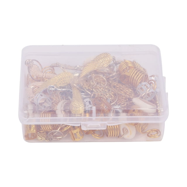 Anillos de joyería para el cabello, rastas doradas y plateadas, puños de Metal para el cabello, cabello trenzado de ganchillo con giro de pasión