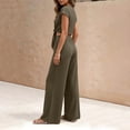 thumbnail image 4 of EazyTech Women 2 Piece Lounge Sets 2026 Casual Summer Outfits Cap Sleeve Strappy Crop Tops Wide Leg Pant Tracksuit, 4 of 6