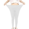 thumbnail image 5 of Plus Size Leggings, Audhol Women's Solid Color Fashionable Casual Sports Hip Lifting High Yoga Pants Plus Size High Waist Yoga Pants Yoga Leggings for Women White 3XL, 5 of 6