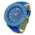 thumbnail image 3 of Mens Big Blue Clubbing watch Natural diamond Bezel 56mm 14mm case. 22mm wide Blue leather strap fits 9 inches wrist., 3 of 3