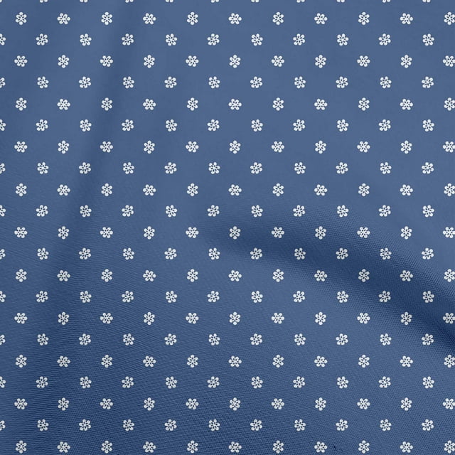 oneOone Polyester Spandex Blue Fabric Asian Block Craft Projects Decor Fabric Printed By The Yard 56 Inch Wide
