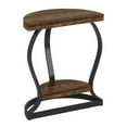 thumbnail image 4 of Resenkos Sofa Side End Table, End Table, Couch Table,Half-Round End Table, Side Table with 2-Tier Shelves,Brown & Black, 4 of 4