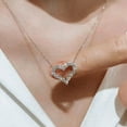 thumbnail image 3 of Pretty 1.50Ct Round Cut Lab Created Diamond For Women's Heart Shape Pendant In 14K White Gold Plated Free 18" Chain, 3 of 5