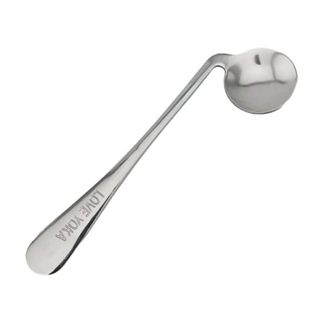 pitrice Curved Handle Elderly Care Stainless Steel Spoon Adult Eating Spoon Feeding Spoon